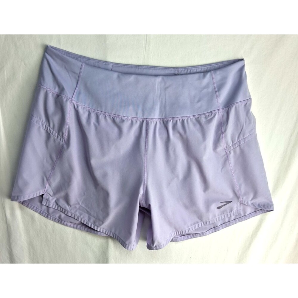 Brooks Women's L Chaser 3" Running Athletic Shorts Purple Summer Athleisure